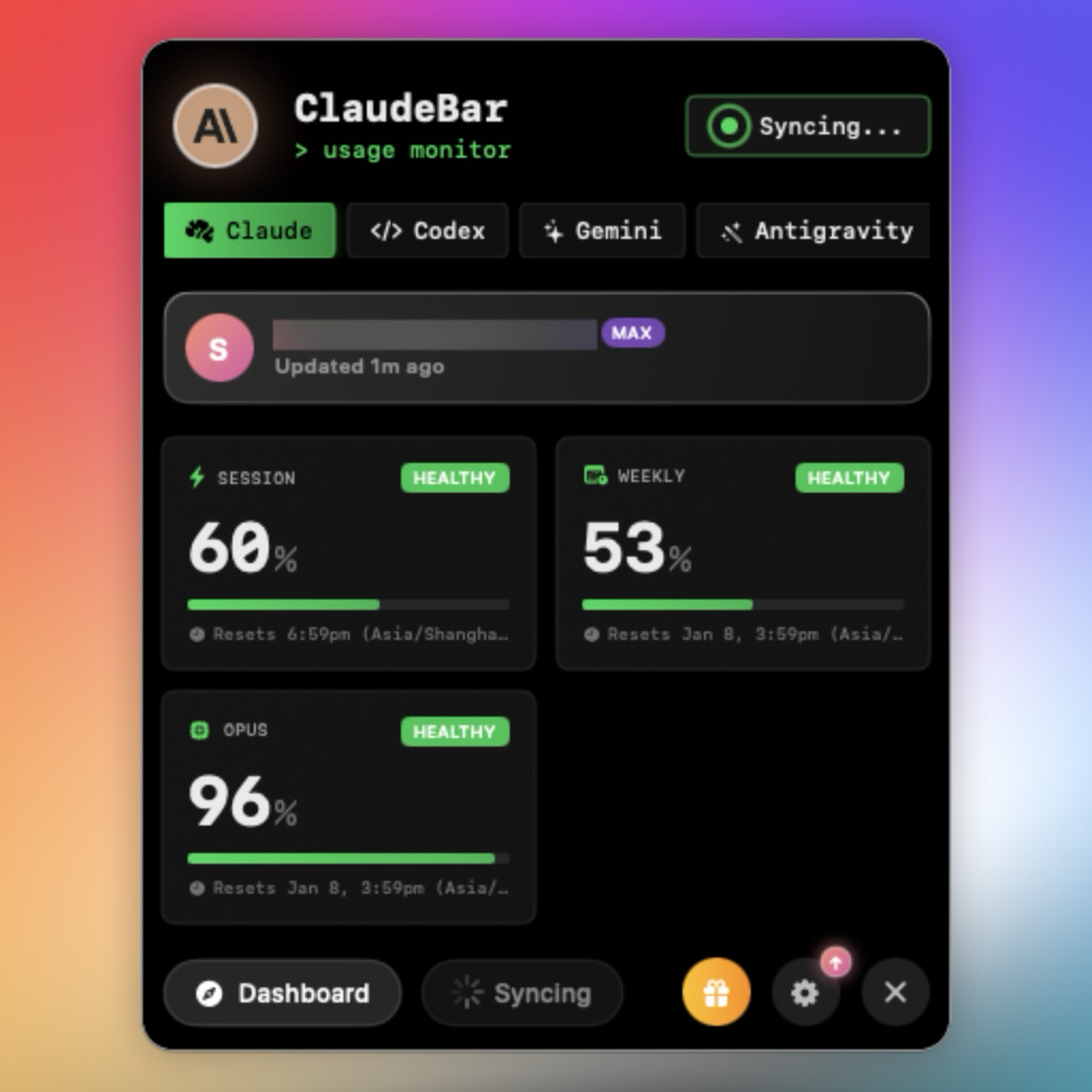 ClaudeBar in the CLI theme.